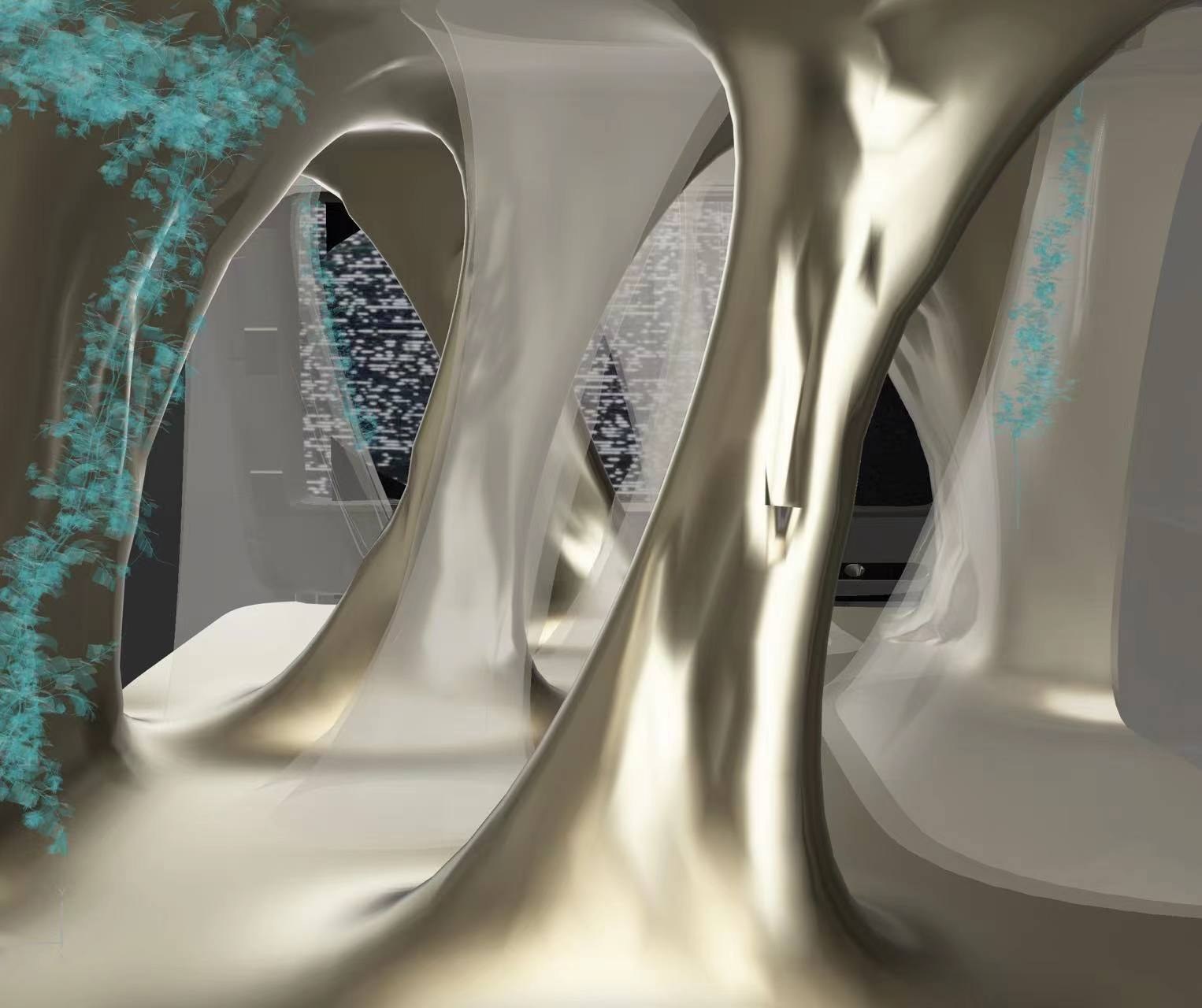 Speculative architectural AR scene from Sower